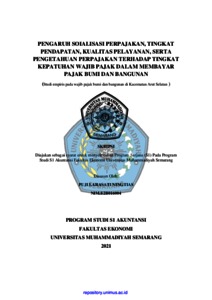 PENGARUH SOIALISASI PERPAJAKAN, TINGKAT PENDAPATAN, KUALITAS PELAYANAN ...